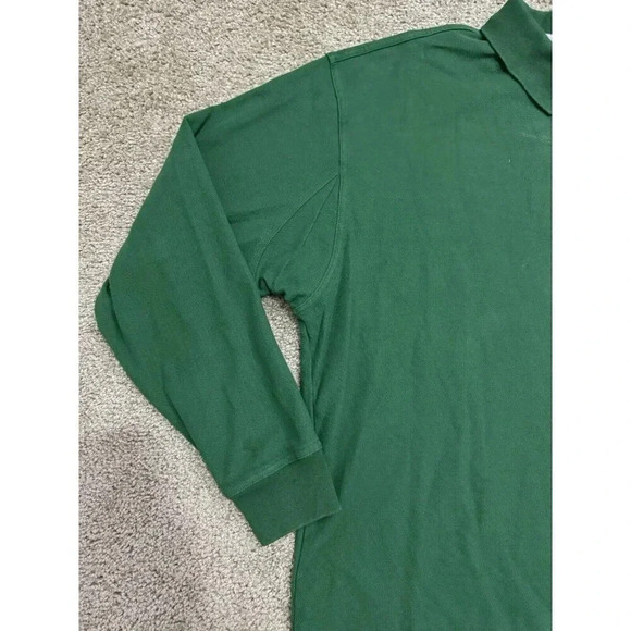 DULUTH TRADING Men’s Green Heavy Long Sleeve Polo Shirt 2XL Casual Fall Work - Picture 4 of 10